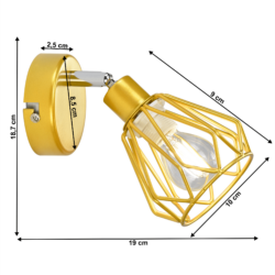 Nástěnná lampa, zlatá/kov, OKIRA TYP 2 - Image 2